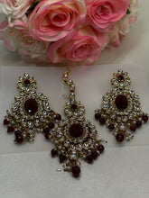 KUNDAN DANGLERS WITH TIKKA