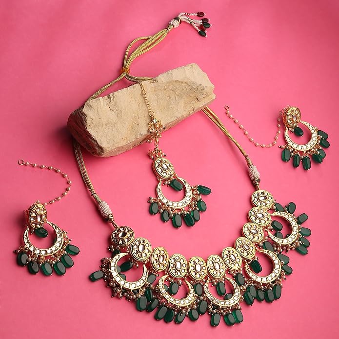 KUNDAN SET WITH DANGLERS AND TIKKA